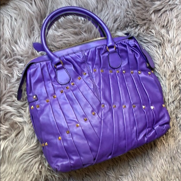 Valentino Maison Purple Leather Studded bag - Picture 2 of 8